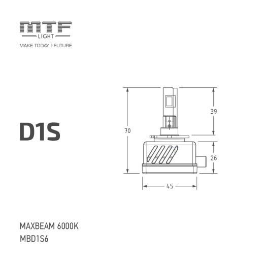 MTF D1S 6000K MaxBeam - 2