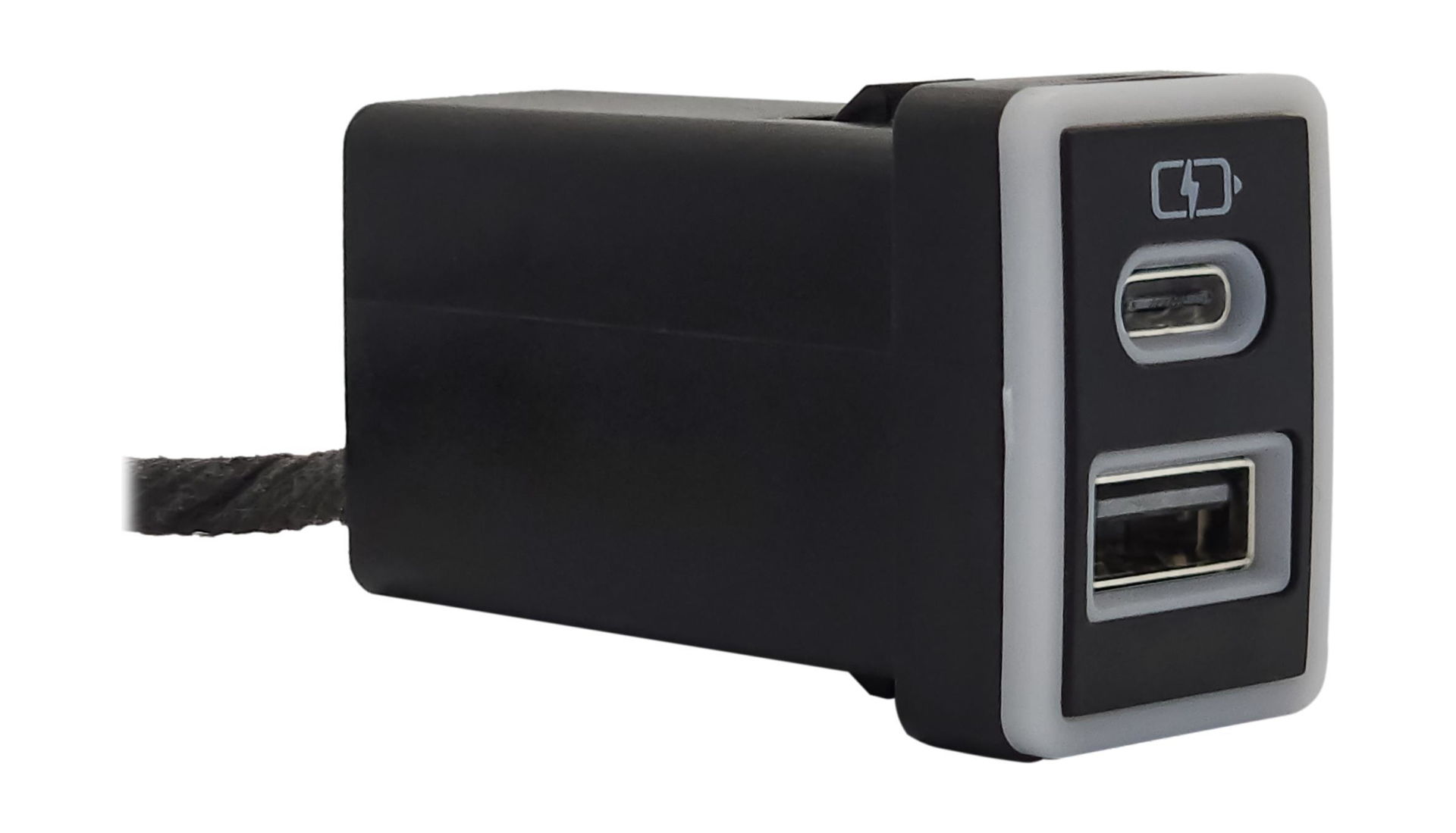 KSIZE USB зарядное устройство в штатную заглушку для Toyota 2009 - 2021 (с синей подсветкой) 3