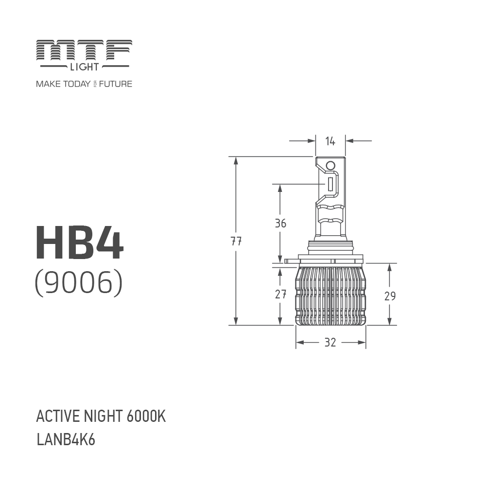 Светодиодные лампы MTF HB4 6000K ACTIVE NIGHT - 4