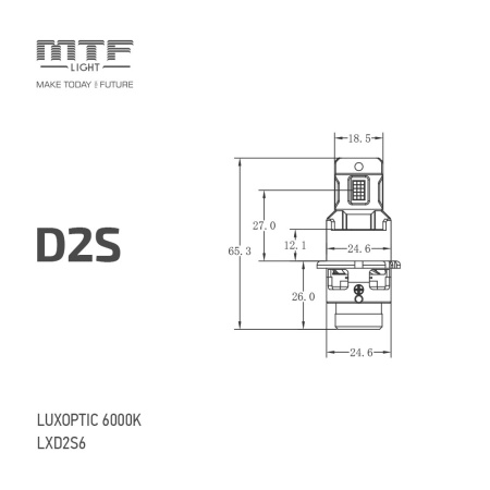 MTF LUXOPTIC LED D2S 6000K 4