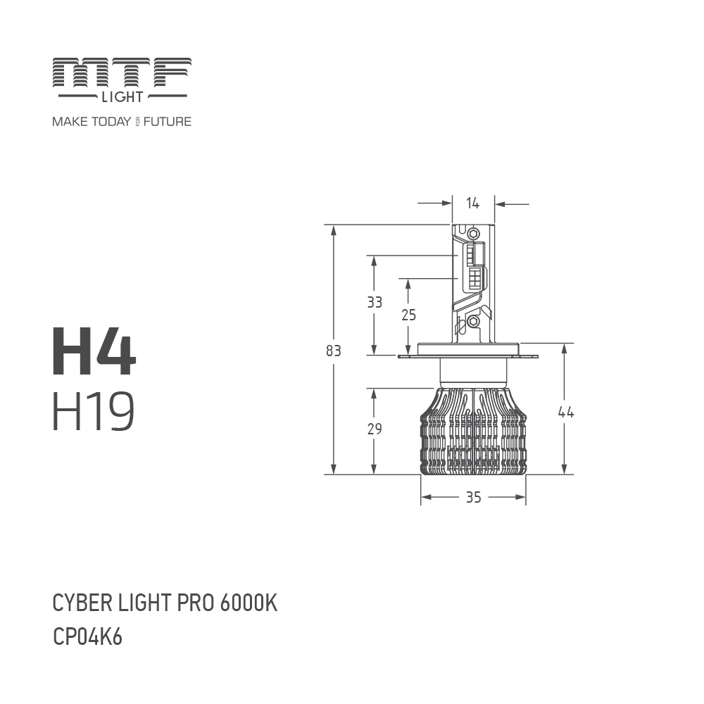 MTF H4 6000K CYBER LIGHT PRO - 4