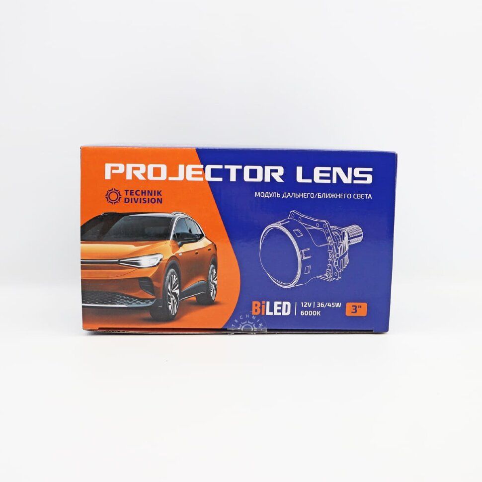 Светодиодная линза TECHNIK DIVISION   6000K BiLED бескорпусные 3 дюйма