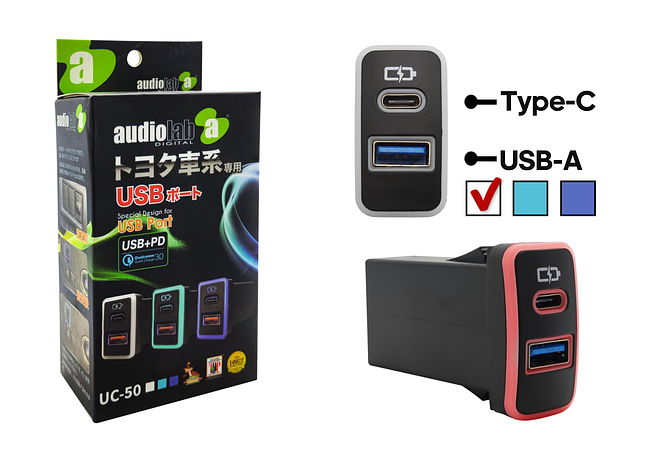 KSIZE USB зарядное устройство в штатную заглушку для Toyota до 2010 (с белой подсветкой)